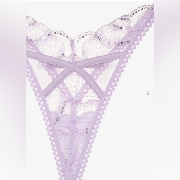 ❤️NWT For Love & Lemons Purple Sequined Bra & Panty Set Size M❤️ - Picture 12 of 17